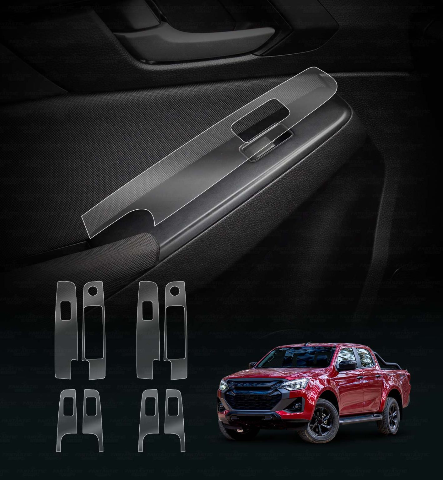 Control Panel Screen Protector Window Control Panel Protector for Isuzu D-MAX 2022 and Newer ...